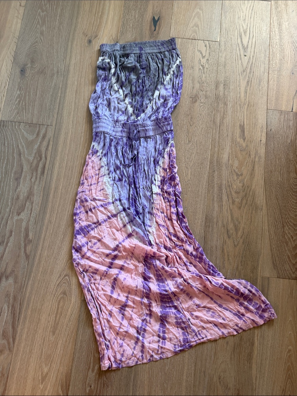 Tiare Hawaii Tie-Dye Maxi Dress in Purple and Pink